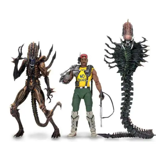 NECA Aliens Series 13 Space Marine Sgt. Apone, Snake Alien, Scorpion Alien Set of 3 Action Figures