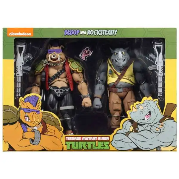 NECA Teenage Mutant Ninja Turtles Bebop & Rocksteady Exclusive Action Figure 2-Pack