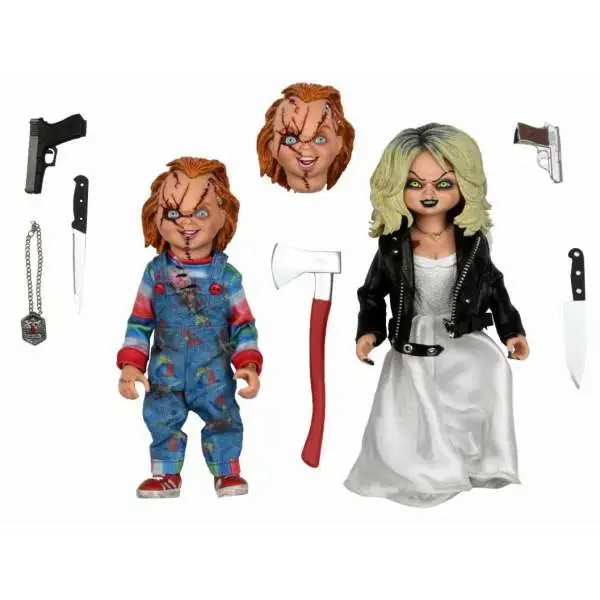 NECA Child's Play Bride of Chucky Chucky & Tiffany Clothed Action Figure 2-Pack