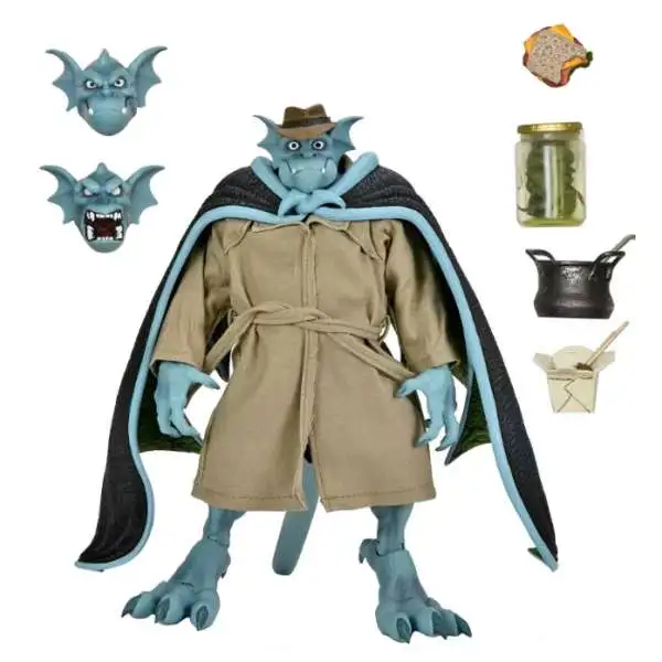 NECA Disney Gargoyles Detective Broadway Silver Falcon with Closed Wings Action Figure