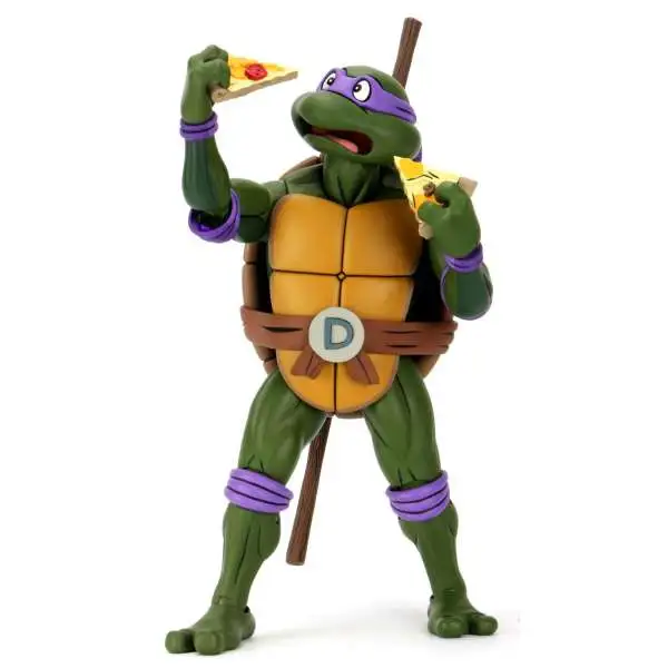 NECA Teenage Mutant Ninja Turtles Cartoon Quarter Scale Donatello Action Figure
