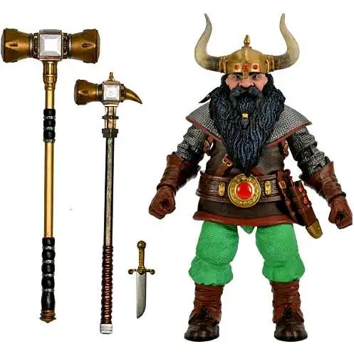 NECA Dungeons & Dragons Elkhorn the Good Dwarf Fighter Action Figure [Ultimate Version] (Pre-Order ships January)