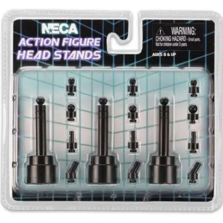 NECA Black Head Stand 3-Pack [3 Display Stands]