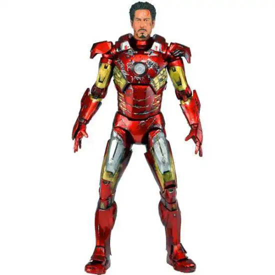 NECA Marvel Avengers Quarter Scale Iron Man Action Figure [Battle Damaged]