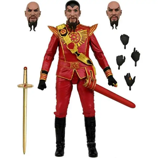 NECA Flash Gordon King Features Ming Action Figure [Ultimate Version, 1980, Red Military Outfit]