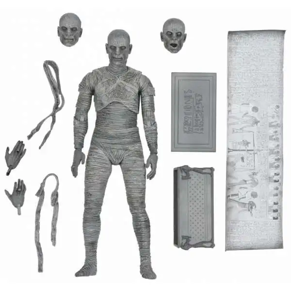 NECA Universal Monsters The Mummy Action Figure [Ultimate Version, Black & White]