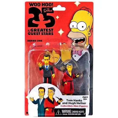 NECA The Simpsons Greatest Guest Stars Series 1 Tom Hanks & Hugh Hefner 3-Inch Mini Figure 2-Pack