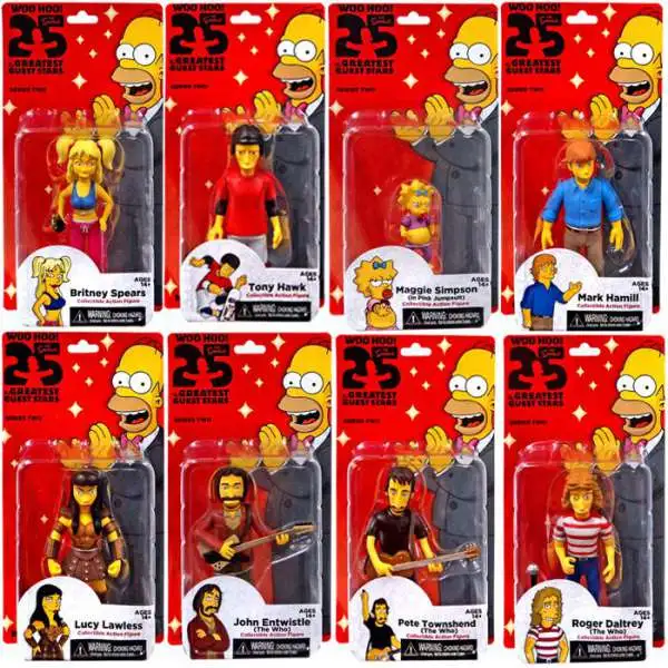 NECA The Simpsons Greatest Guest Stars Series 2 Set of 8 Action Figures