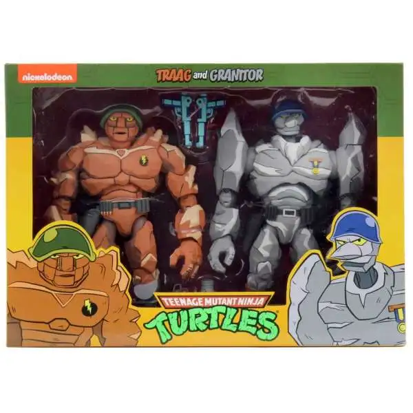 NECA Teenage Mutant Ninja Turtles Traag & Granitor Exclusive Action Figure 2-Pack