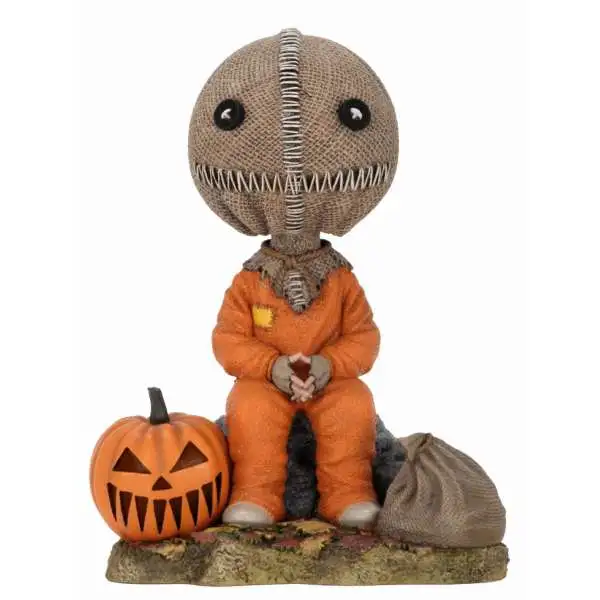 NECA Trick 'r Treat Sam Head Knocker [Sitting Next to Jack-O-Lantern]