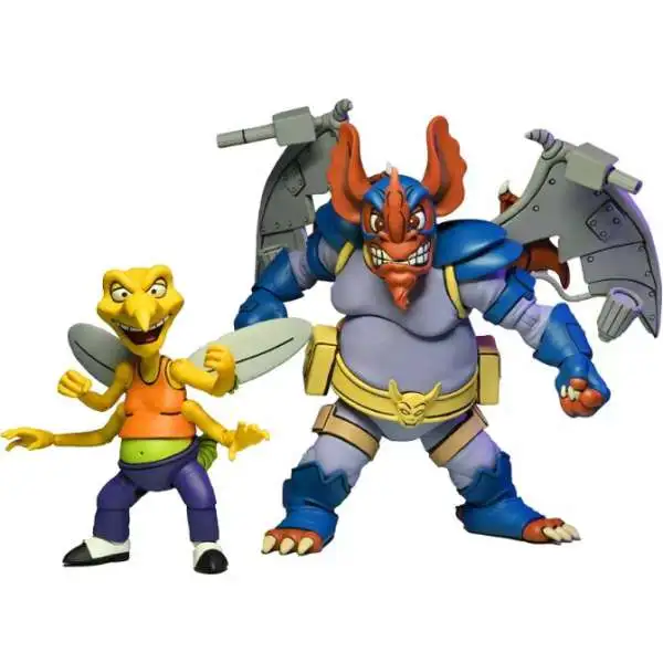 NECA Teenage Mutant Ninja Turtles Cartoon Wingnut & Screwloose Action Figure 2-Pack