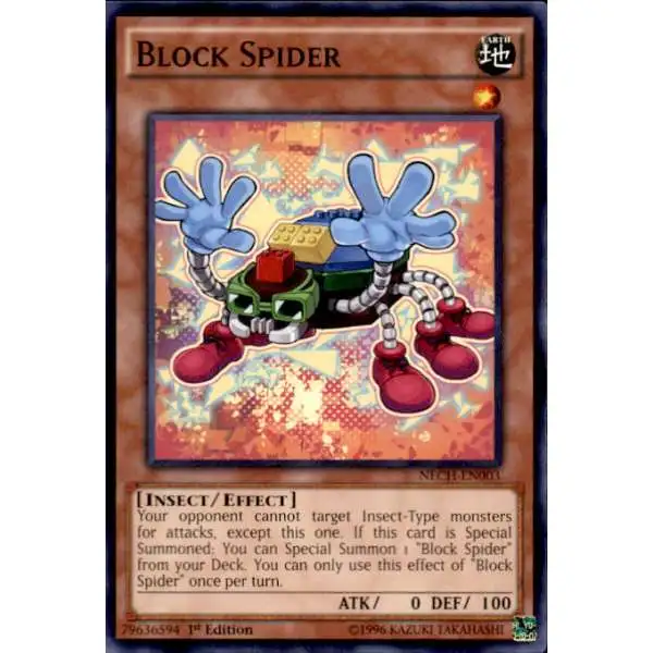 YuGiOh Trading Card Game The New Challengers Common Block Spider NECH-EN003