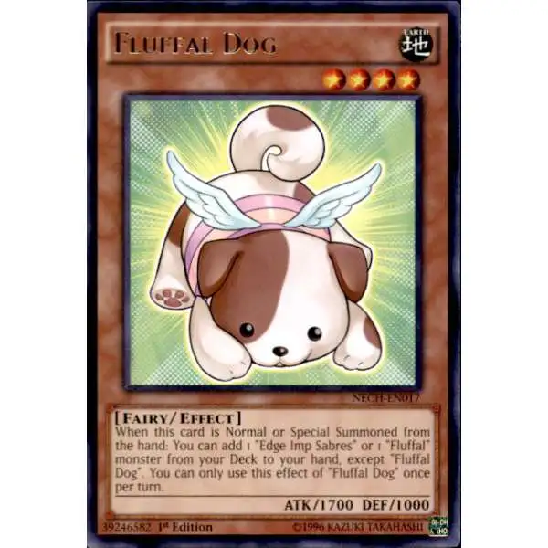 YuGiOh Trading Card Game The New Challengers Rare Fluffal Dog NECH-EN017