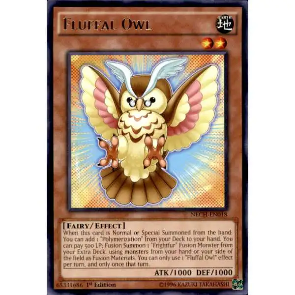 YuGiOh Trading Card Game The New Challengers Rare Fluffal Owl NECH-EN018