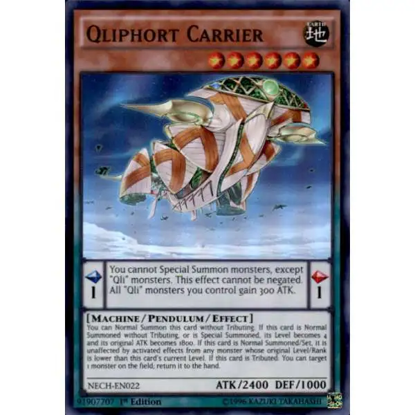 YuGiOh Trading Card Game The New Challengers Super Rare Qliphort Carrier NECH-EN022