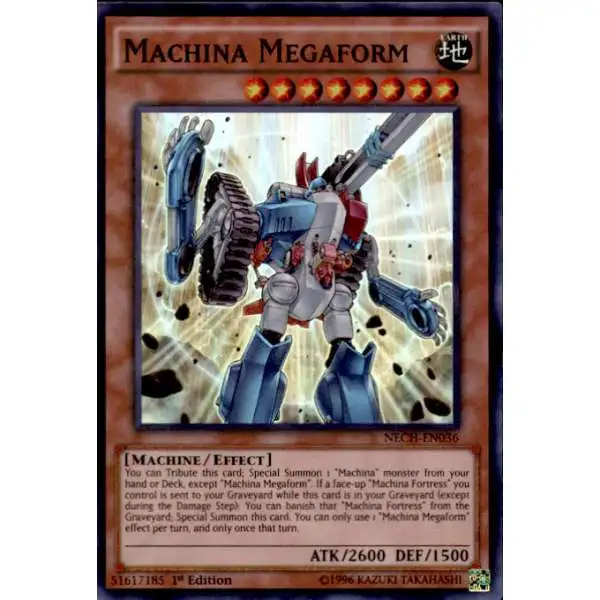 YuGiOh Trading Card Game The New Challengers Super Rare Machina Megaform NECH-EN036