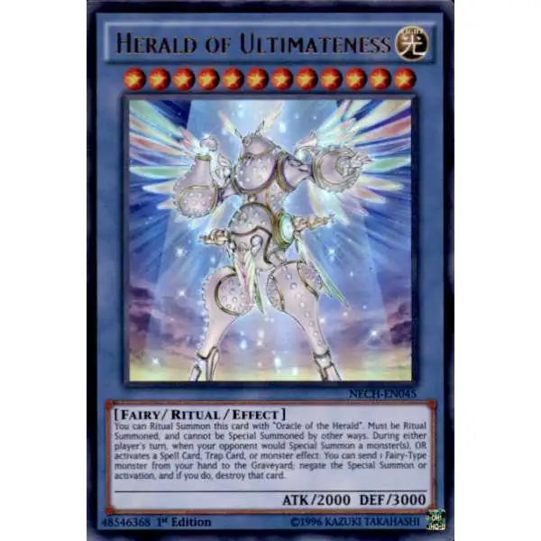 YuGiOh Trading Card Game The New Challengers Ultra Rare Herald of Ultimateness NECH-EN045