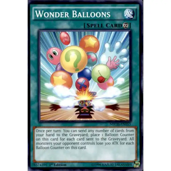 YuGiOh Trading Card Game The New Challengers Common Wonder Balloons NECH-EN055
