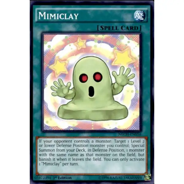 YuGiOh Trading Card Game The New Challengers Common Mimiclay NECH-EN056