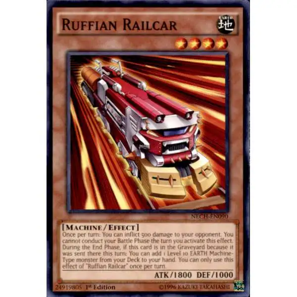 YuGiOh Trading Card Game The New Challengers Common Ruffian Railcar NECH-EN090