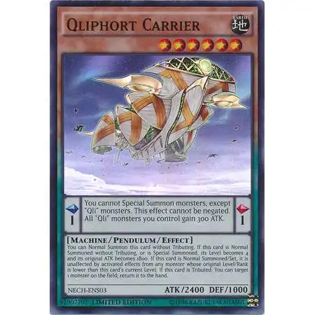 YuGiOh Trading Card Game The New Challengers Super Rare Qliphort Carrier NECH-ENS03