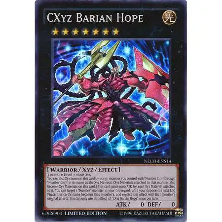YuGiOh Trading Card Game The New Challengers Super Rare CXyz Barian Hope NECH-ENS14