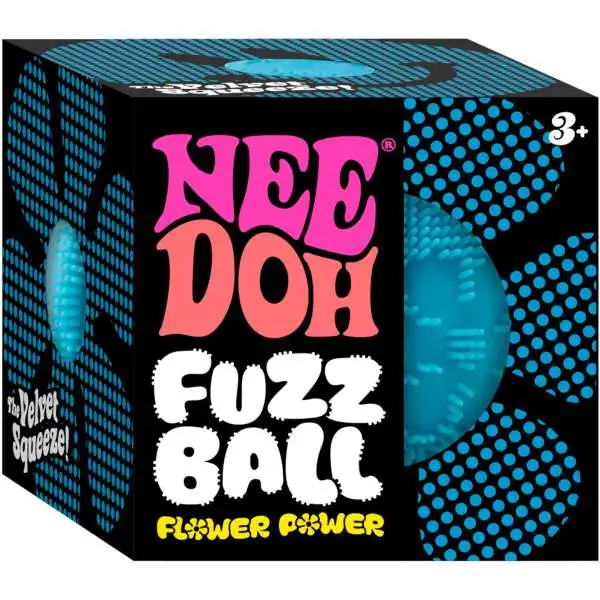 NeeDoh Fuzz Ball Flower Power BLUE Stress Ball