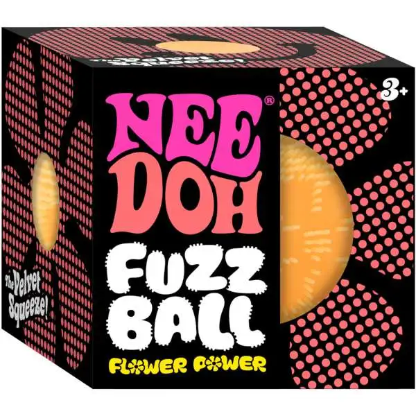 NeeDoh Fuzz Ball Flower Power ORANGE Stress Ball
