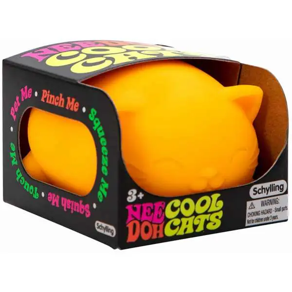 NeeDoh The Groovy Glob Cool Cats ORANGE 2.5-Inch Small Stress Ball