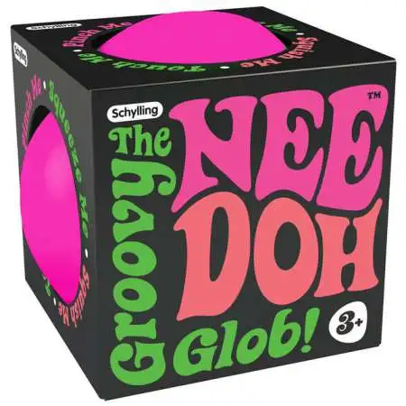 NeeDoh The Groovy Glob Super PINK 4.5-Inch Large Stress Ball