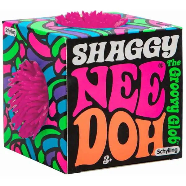 NeeDoh The Groovy Glob Shaggy PINK 2.5-Inch Small Stress Ball