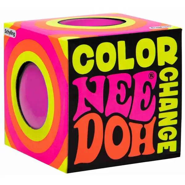 NeeDoh The Groovy Glob Color Change PINK 2.5-Inch Small Stress Ball