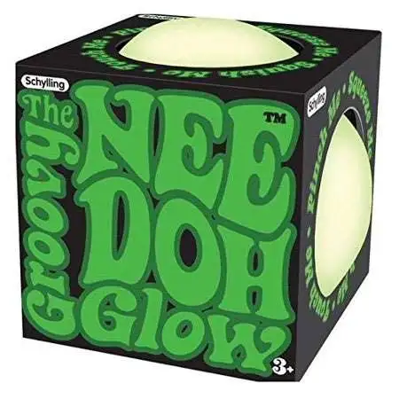NeeDoh The Groovy Glob GLOW IN THE DARK 2.5-Inch Small Stress Ball