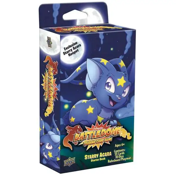 Neopets Battledome Trading Card Game Starry Acara Starter Deck [55 Cards, 1 Rule Sheet & 10 Dice]
