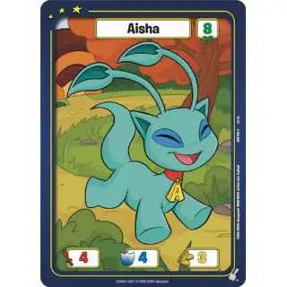 Neopets Battledome Trading Card Game Defenders of Neopia Common Aisha #002 [Blue]
