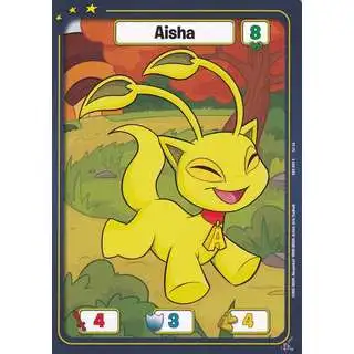 Neopets Battledome Trading Card Game Defenders of Neopia Common Aisha #003 [Yellow]