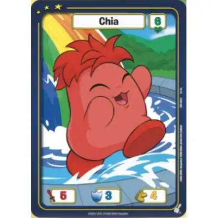 Neopets Battledome Trading Card Game Defenders of Neopia Common Chia #005 [Red FOIL]