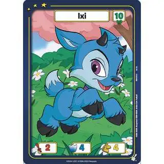 Neopets Battledome Trading Card Game Defenders of Neopia Common Ixi #018 [Blue FOIL]