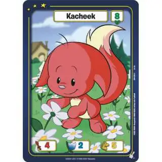 Neopets Battledome Trading Card Game Defenders of Neopia Common Kacheek #025 [Red]