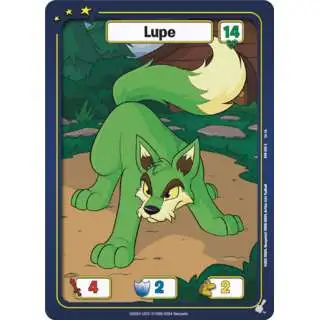 Neopets Battledome Trading Card Game Defenders of Neopia Common Lupe #040 [Green FOIL]