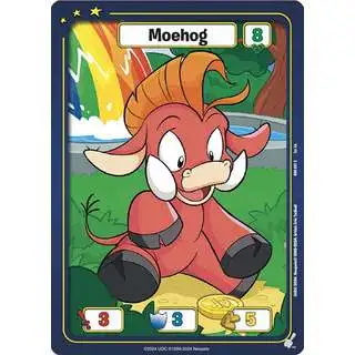 Neopets Battledome Trading Card Game Defenders of Neopia Common Moehog #041 [Red]