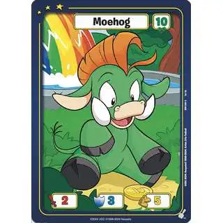 Neopets Battledome Trading Card Game Defenders of Neopia Common Moehog #044 [Green]