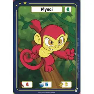 Neopets Battledome Trading Card Game Defenders of Neopia Common Mynci #045 [Red FOIL]