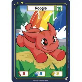Neopets Battledome Trading Card Game Defenders of Neopia Common Poogle #049 [Red]
