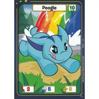 Neopets Battledome Trading Card Game Defenders of Neopia Common Poogle #050 [Blue]