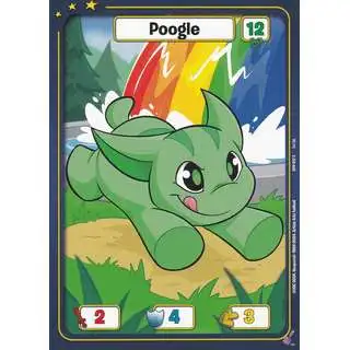 Neopets Battledome Trading Card Game Defenders of Neopia Common Poogle #052 [Green]