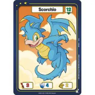 Neopets Battledome Trading Card Game Defenders of Neopia Common Scorchio #054 [Blue FOIL]