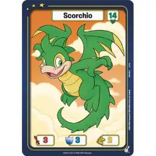 Neopets Battledome Trading Card Game Defenders of Neopia Common Scorchio #056 [Green]