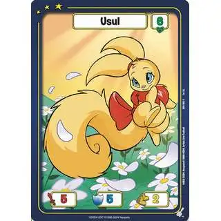 Neopets Battledome Trading Card Game Defenders of Neopia Common Usul #065 [Red FOIL]