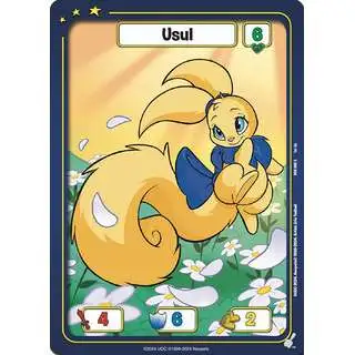 Neopets Battledome Trading Card Game Defenders of Neopia Common Usul #066 [Blue FOIL]